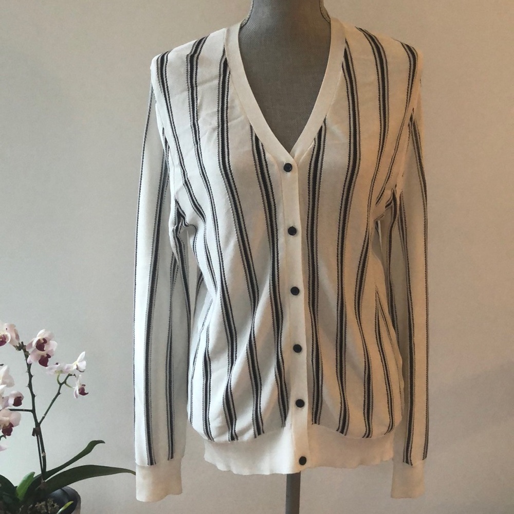 Judith and Charles Striped Cardigan